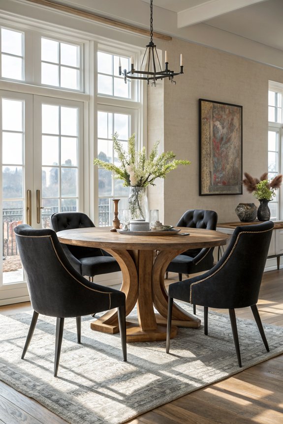 black chairs table harmony