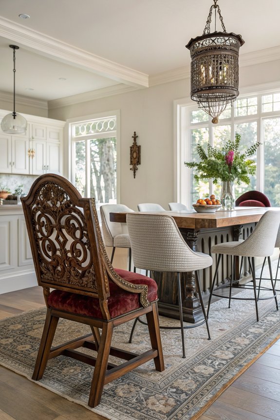 blend traditional contemporary chairs