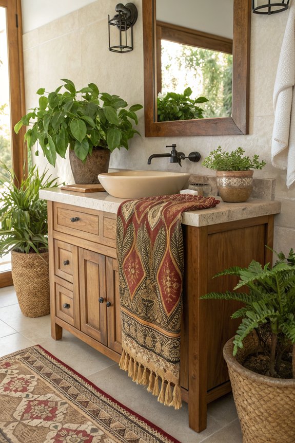 bohemian bathroom oasis elements