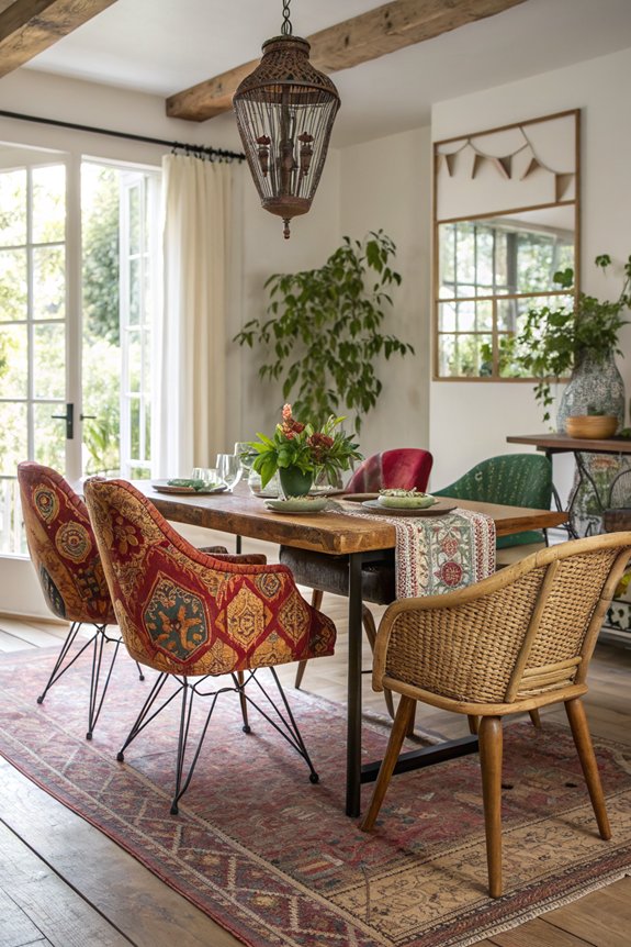 bohemian style dining chairs