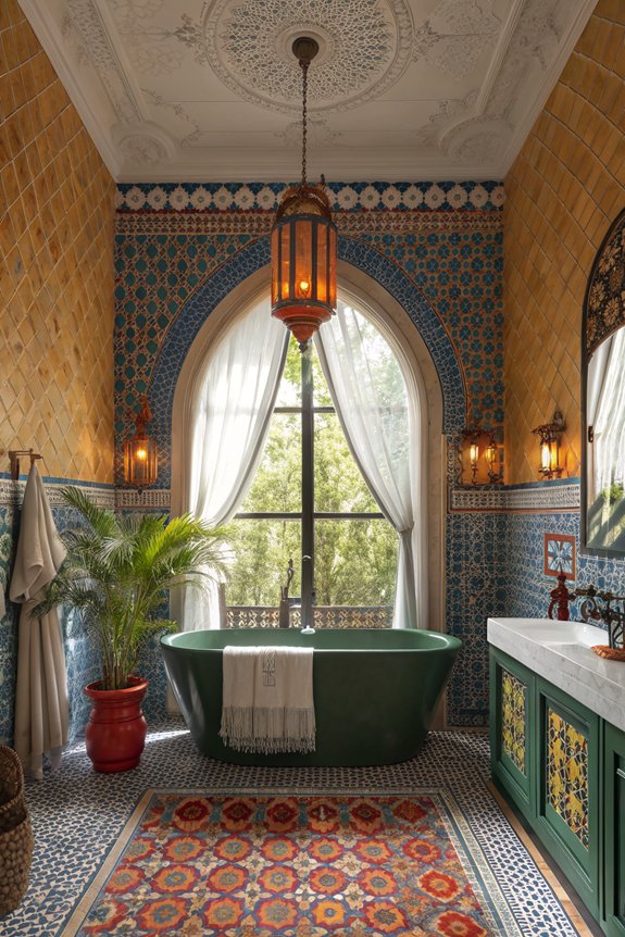 bold bathroom color combinations