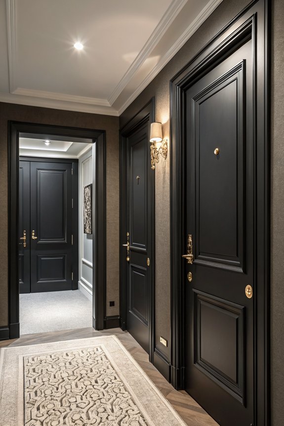 bold black doors accentuated