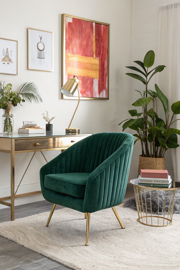 bold chair enhances workspace