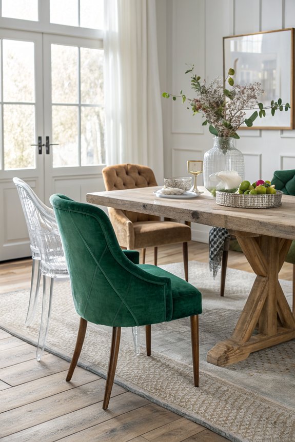 bold chairs create focal point