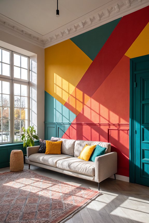 bold color blocking techniques