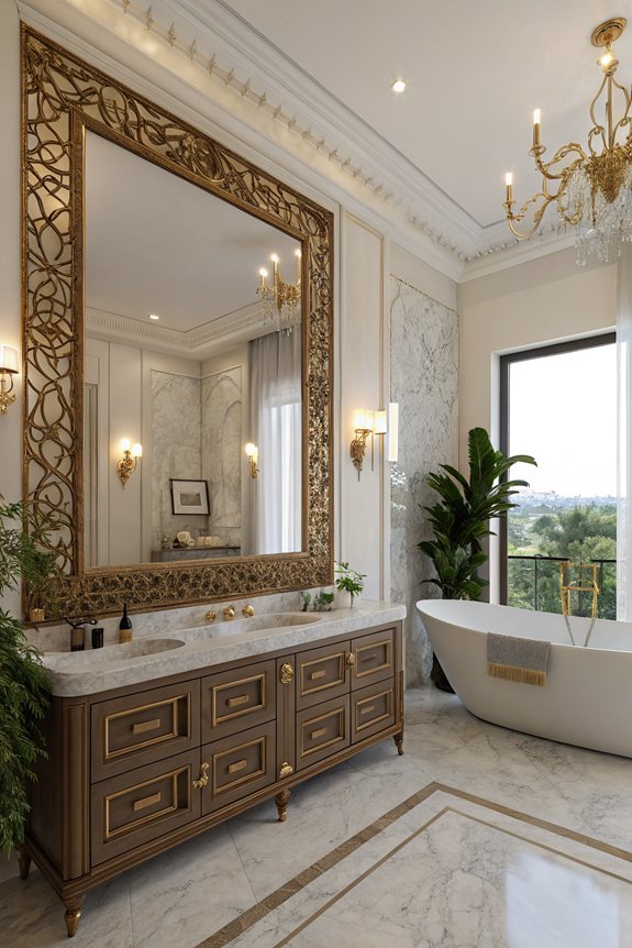 bold oversized bathroom mirrors