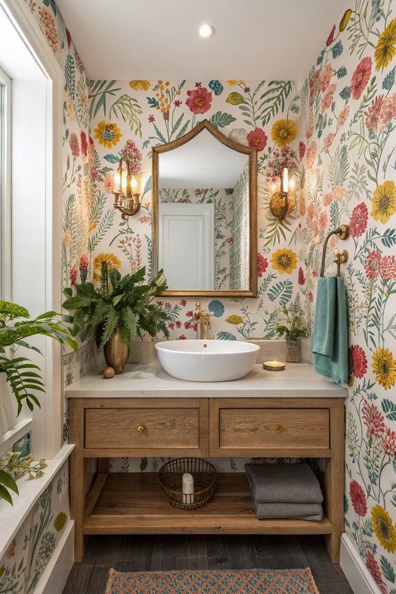 bold wallpaper for bathrooms