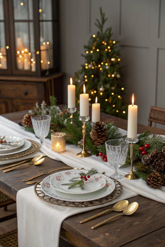 candle displays create warmth