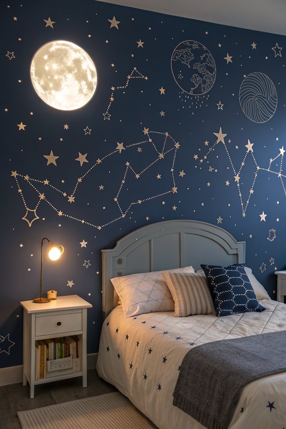 celestial themed bedroom decor