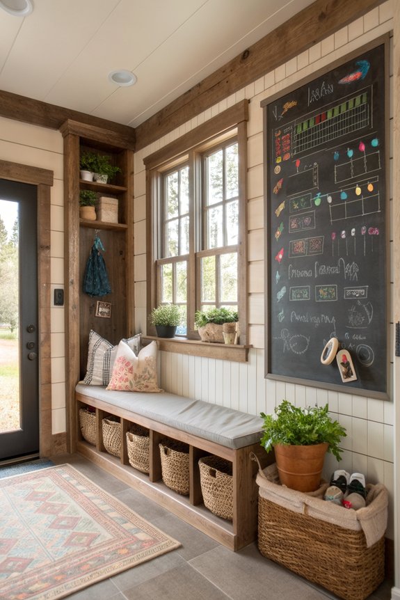 chalkboard wall for organization