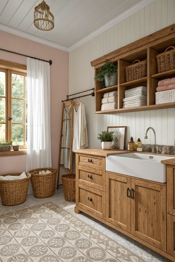 charming laundry room organization