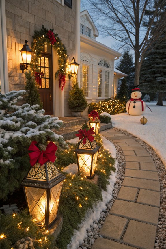 charming solar powered pathway lanterns