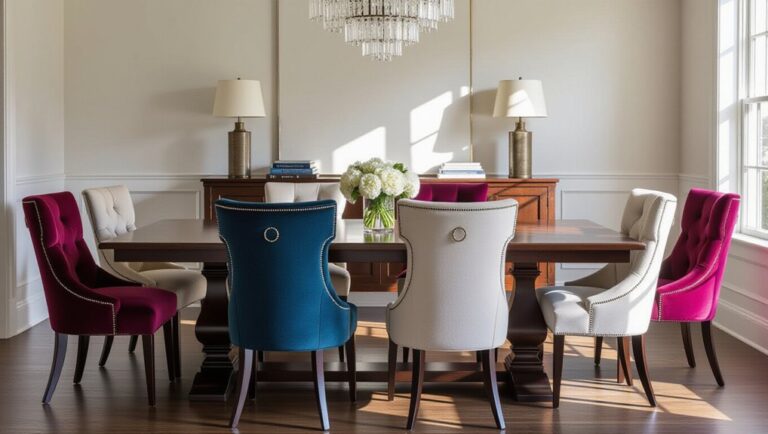 chic upholstered dining chairs