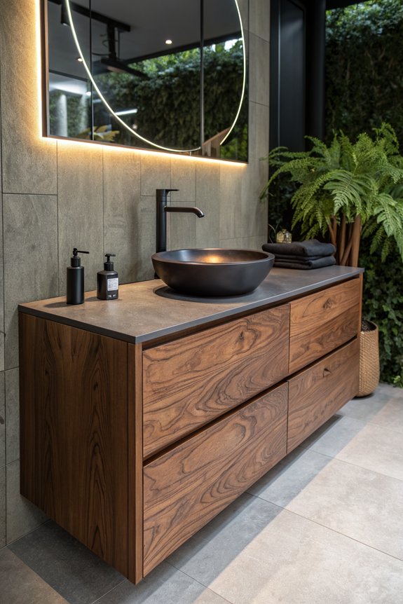 chic walnut vanities elevate