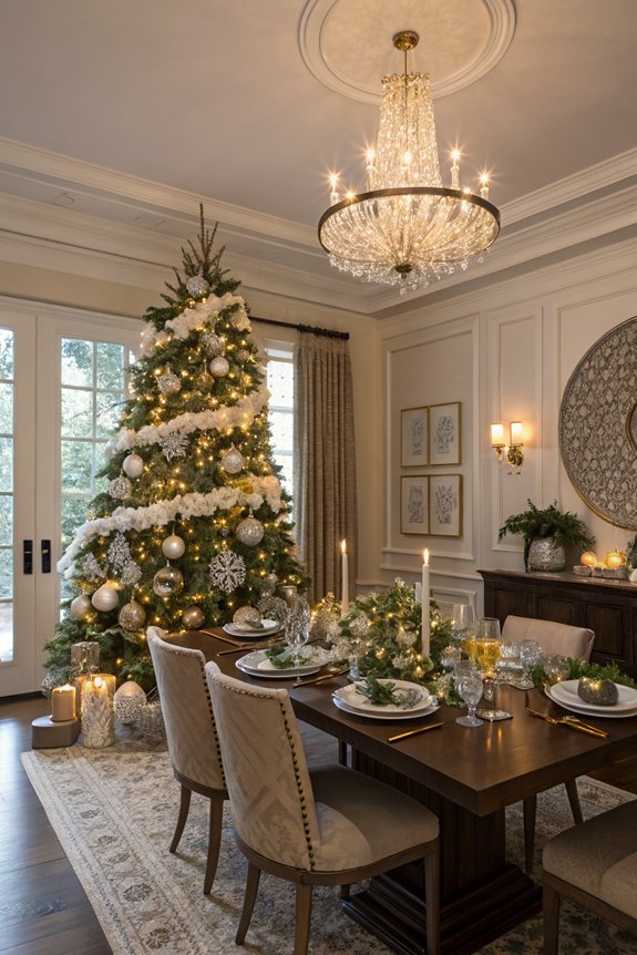 christmas tree dining decor