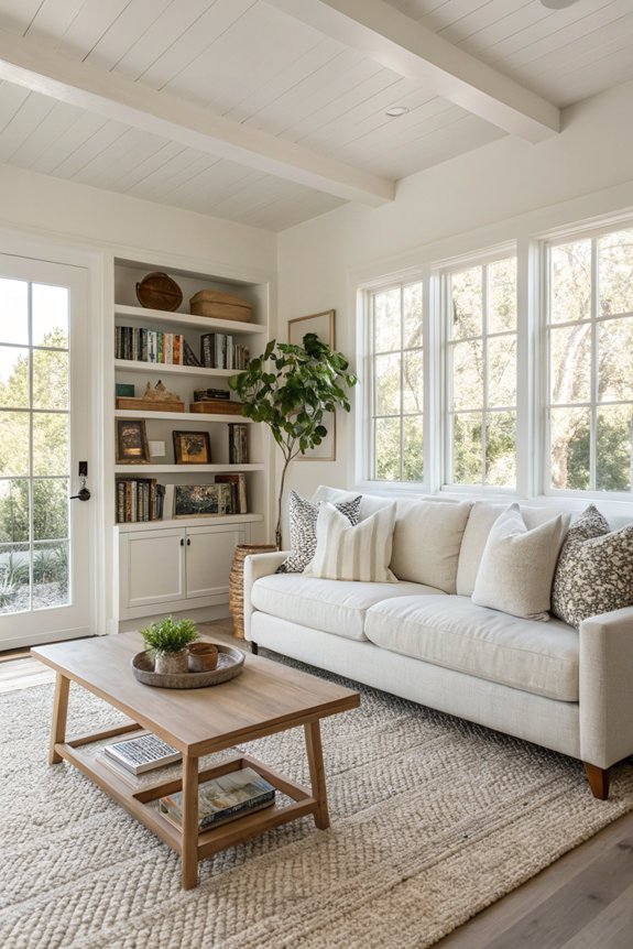 clutter free minimalist living space