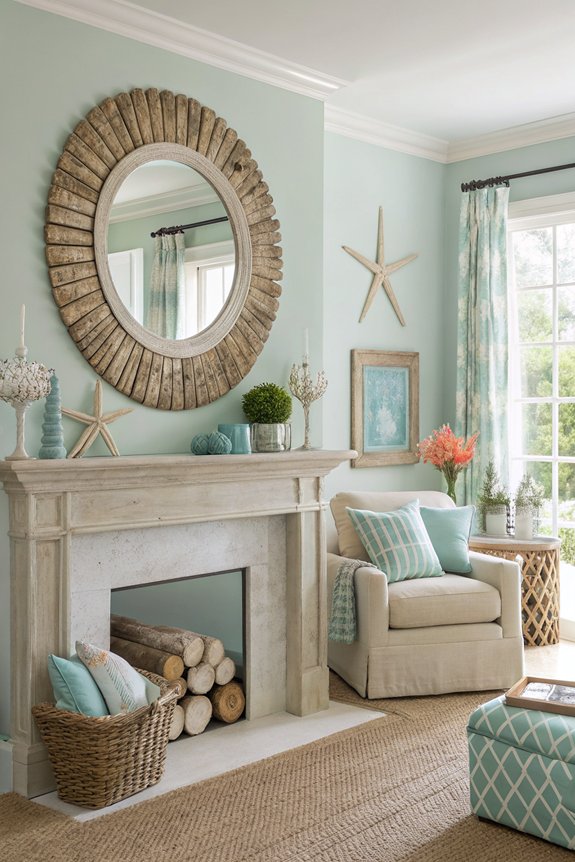 coastal mirrors for ambiance