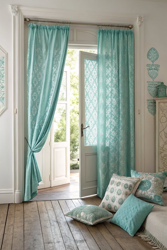 cohesive color coordination curtains