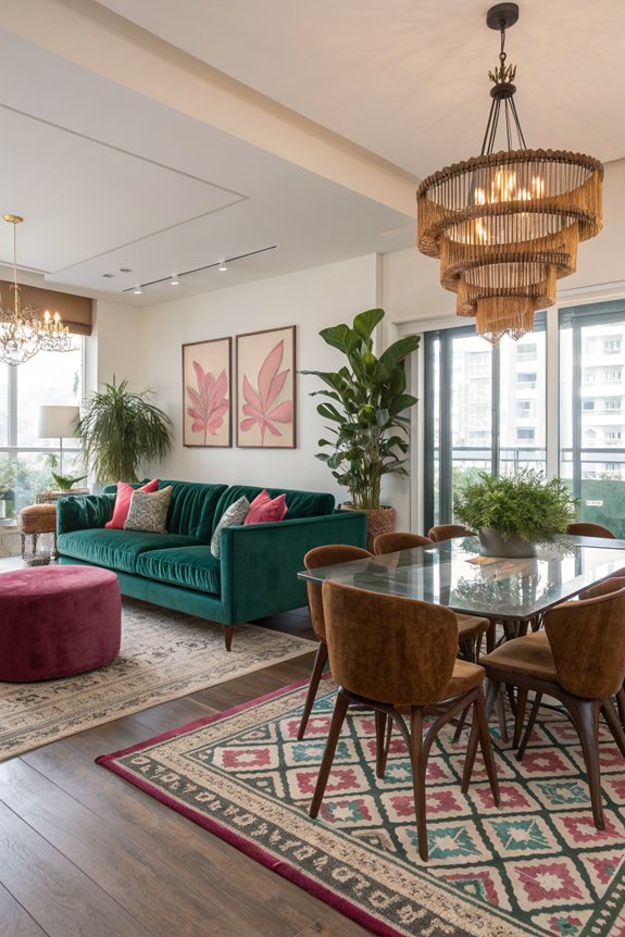 cohesive eclectic open spaces