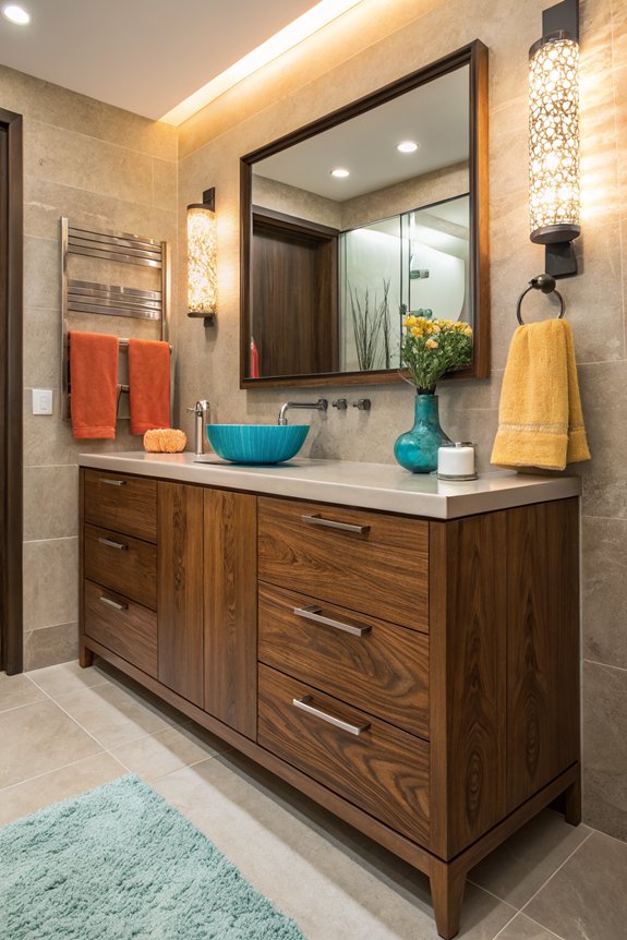 colorful accents for vanities