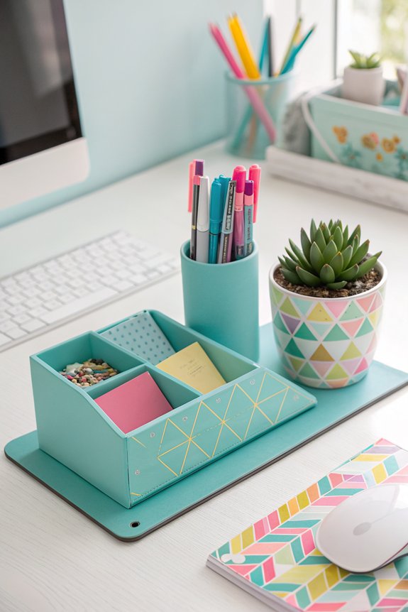colorful desk supplies boost productivity