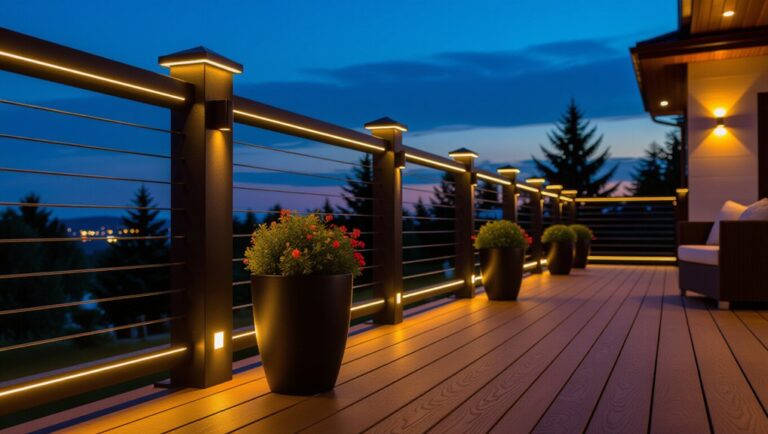 contemporary railing lighting options