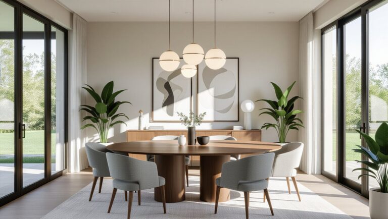 contemporary spacious dining designs