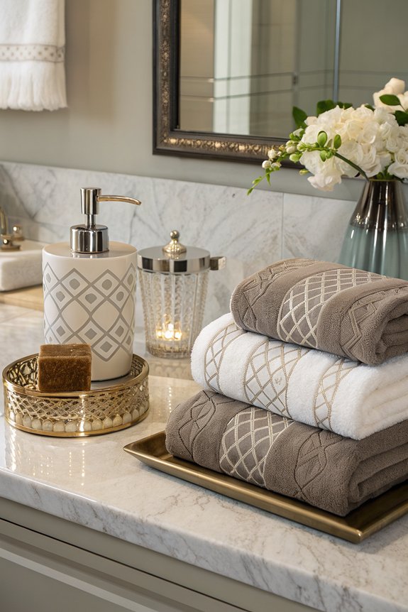 coordinated towels and accessories