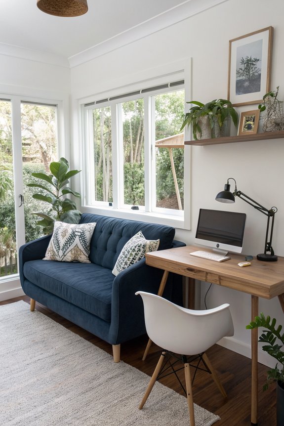 couch and ergonomic office furniture