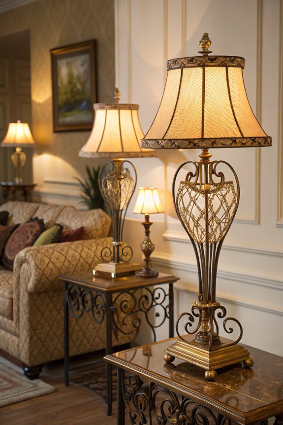cozy ambiance with table lamps