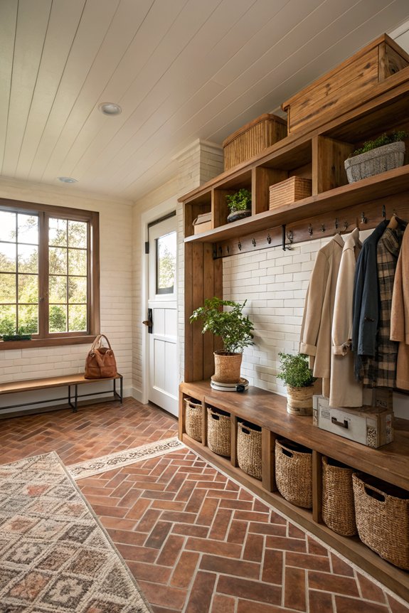 cozy brick flooring retreat