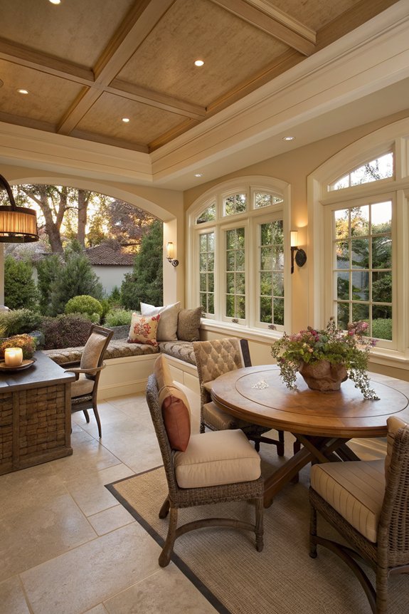 cozy built in seating nook