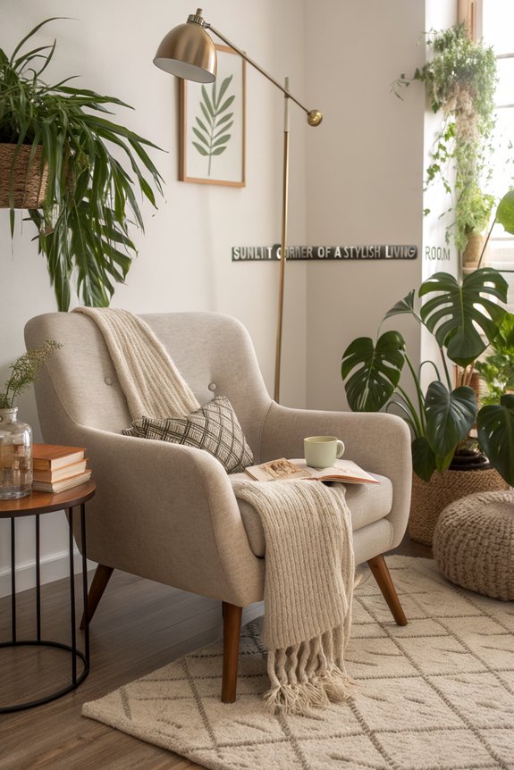 cozy corner reading nook