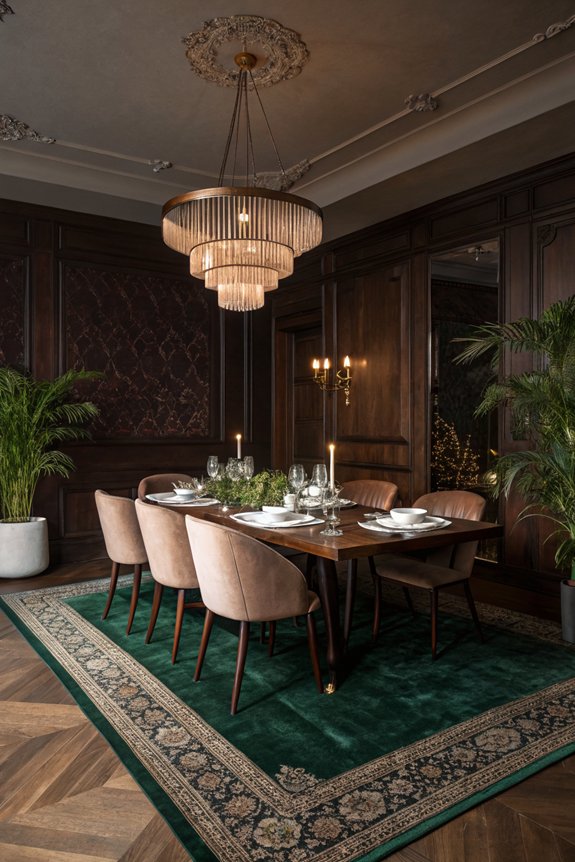 cozy dining room rug