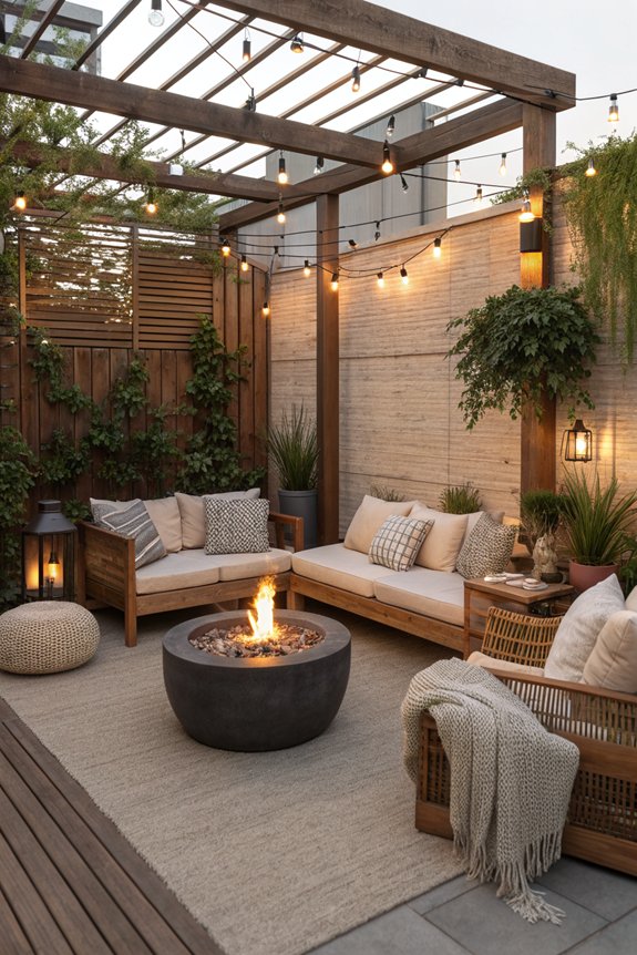 cozy fire pit retreat
