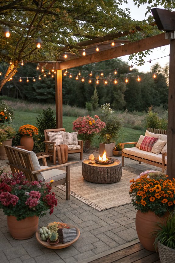 cozy fire pit seating