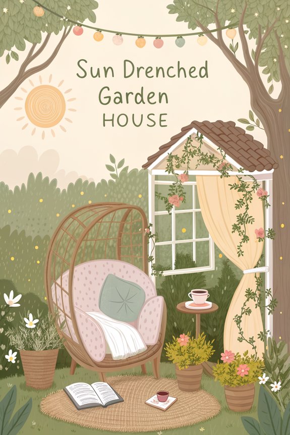 cozy garden reading nook