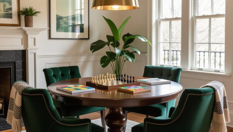 cozy living room game corner