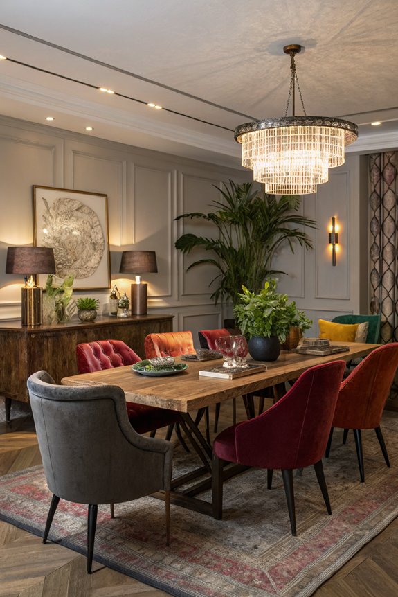 cozy mixed seating corner