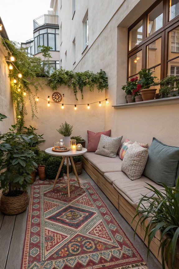 cozy outdoor rug decor