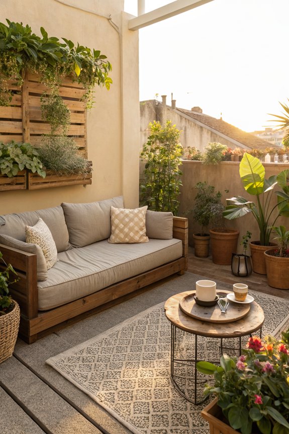cozy patio with plants