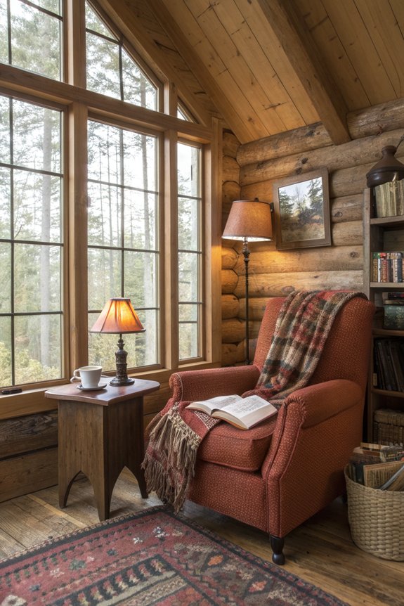 cozy reading nook setup