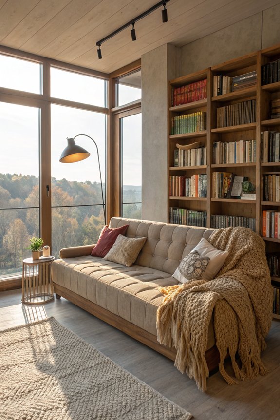 cozy reading nook setup