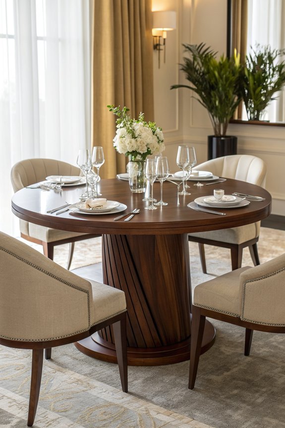 cozy round dining tables