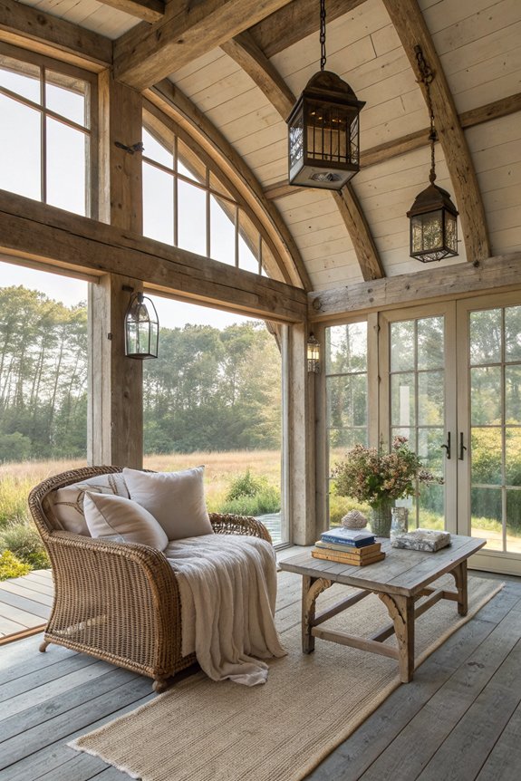 cozy rustic furniture accents