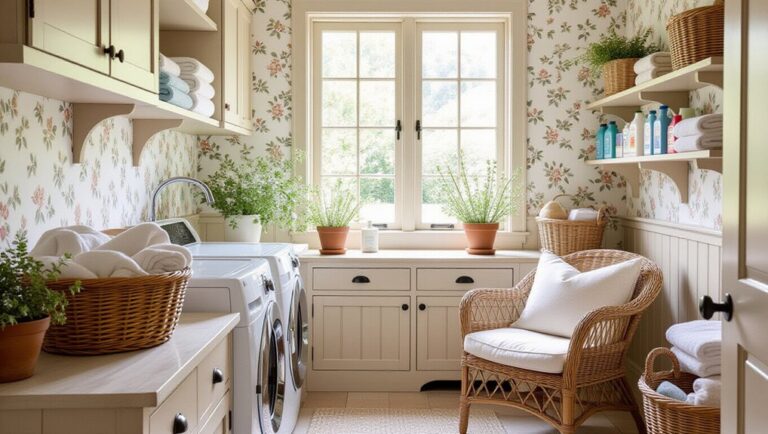 cozy traditional laundry designs