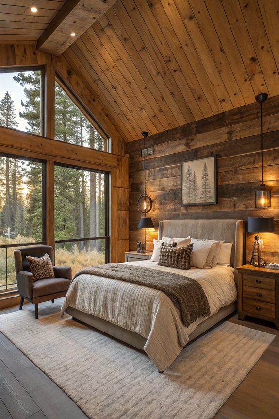 cozy wood panel retreat