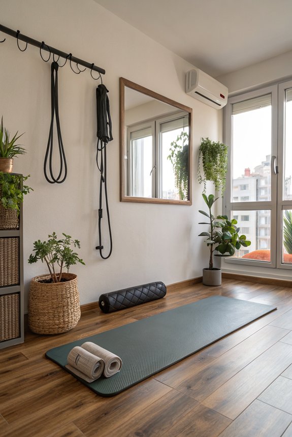 create a designated workout area