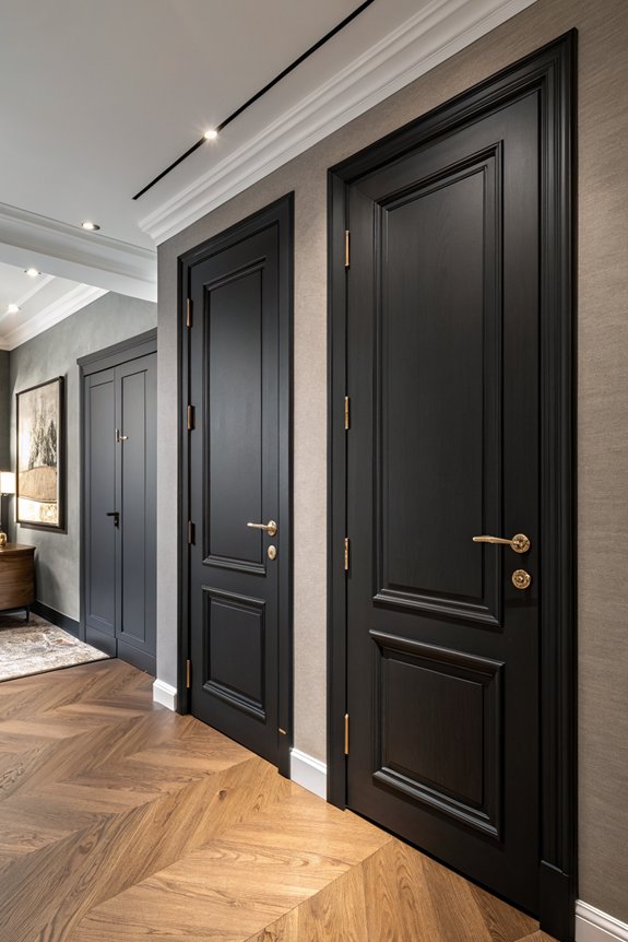 customizable sleek black doors
