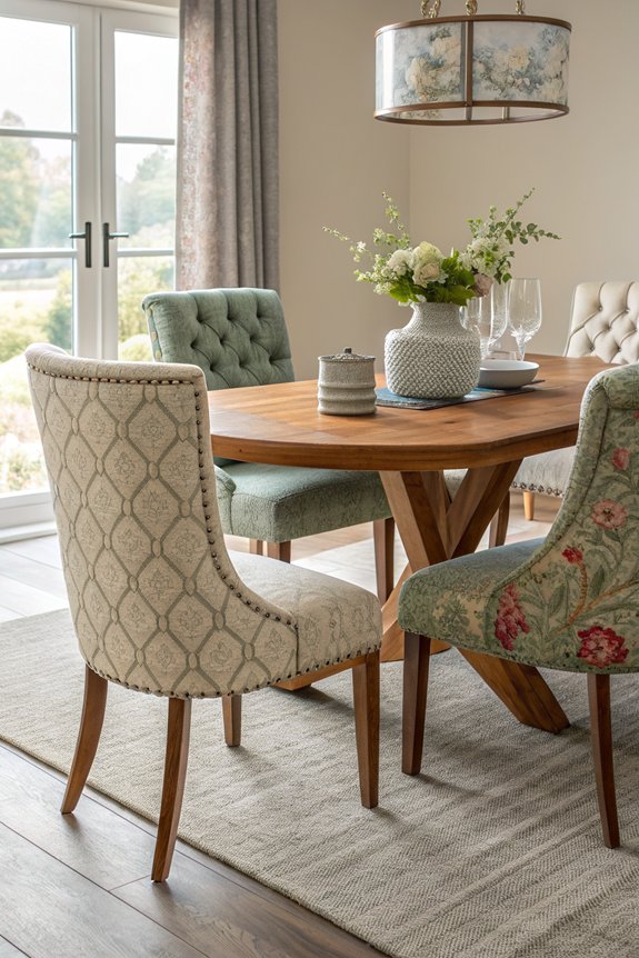 customizable upholstered dining chairs